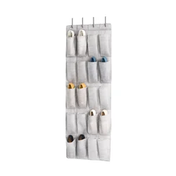 Real Home Innovations 20-Pocket Over Door Organizer Gray