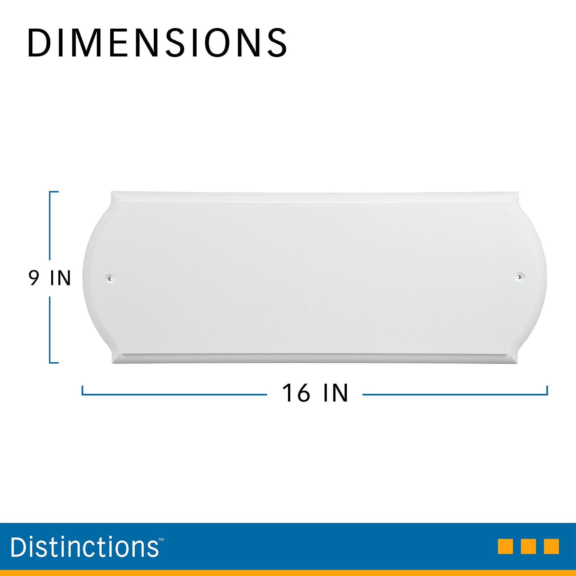 slide 2 of 5, Hillman 6-in H x 17-in W White Wood Address plaque, 1 ct