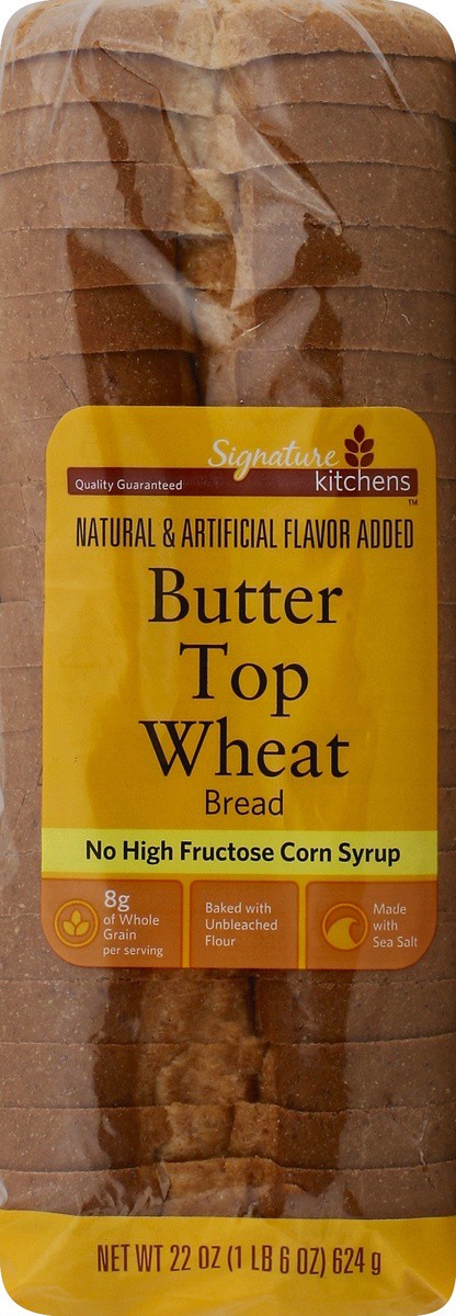 slide 4 of 5, Signature Kitchens Butter Top Wheat Bread, 22 oz