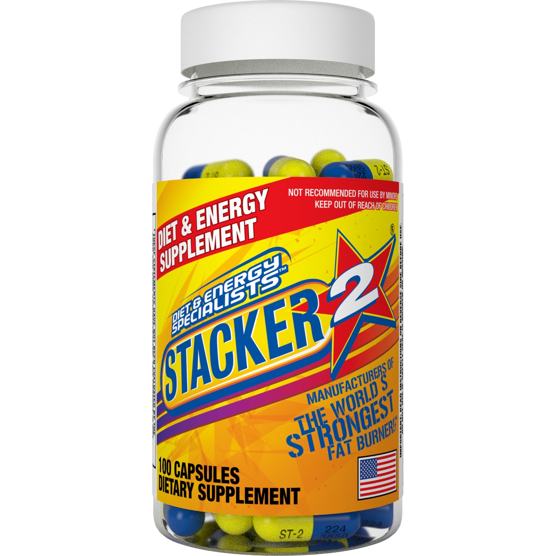 slide 1 of 1, Stacker 2 Ephedra Free Fat Burner, 100 ct