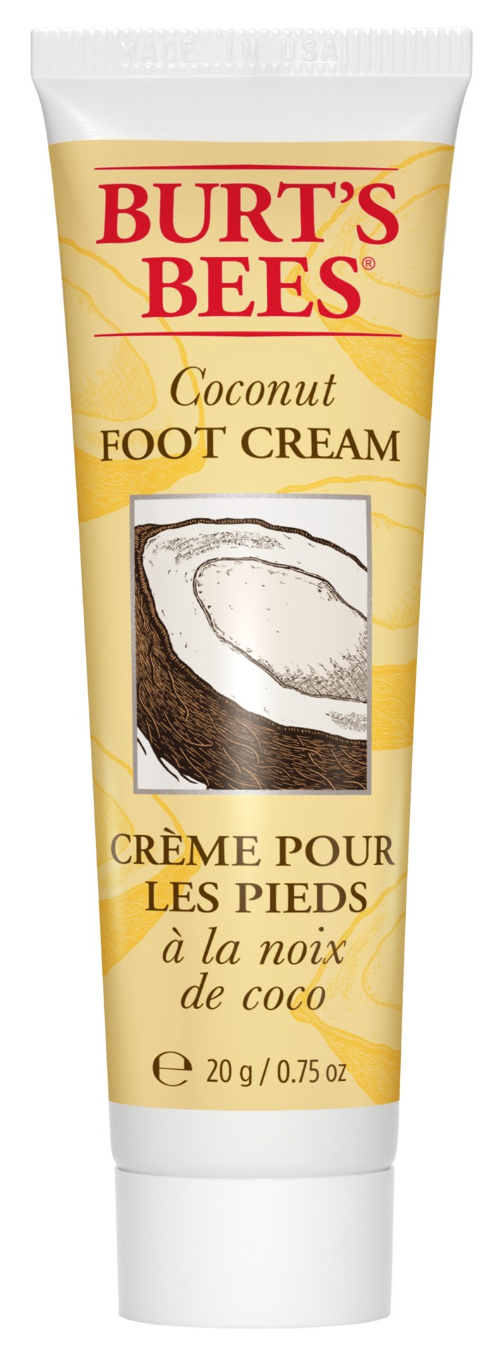 slide 1 of 3, Burt's Bees Coconut Oil Foot Cream, 0.75 Oz Travel Size Lotion, 1 ct