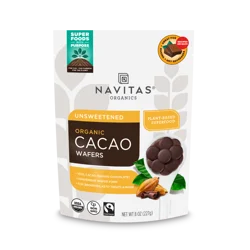 Navitas Organics Organic Unsweetened Cacao Wafers 8 oz