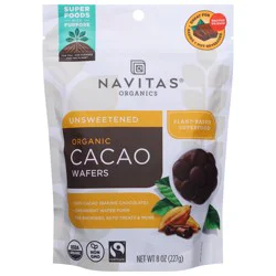 Navitas Organics Organic Unsweetened Cacao Wafers 8 oz