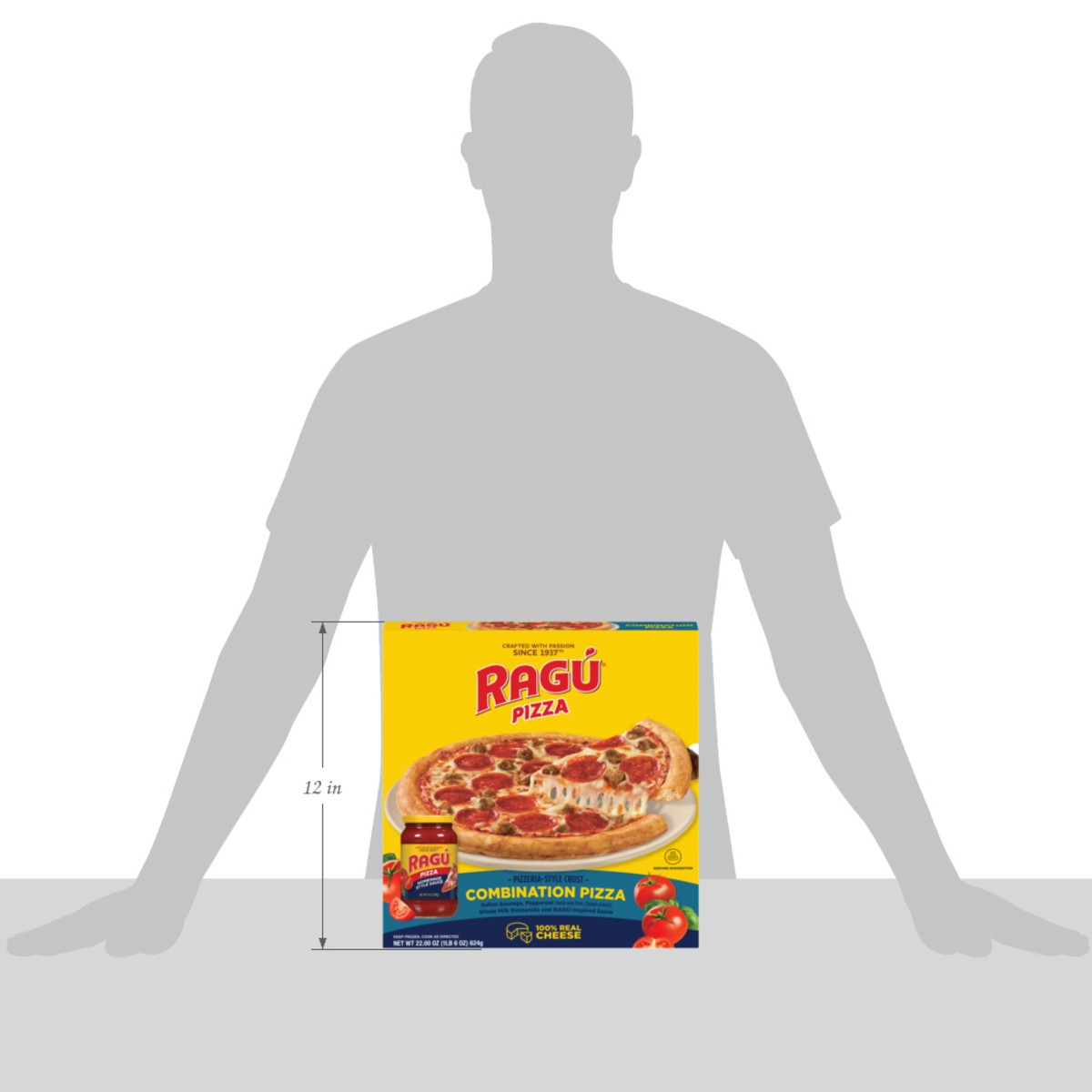 slide 3 of 13, Ragu Pizzeria-Style Crust Combination Pizza 22.00 oz, 22 oz