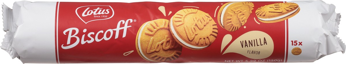 slide 6 of 9, Lotus Biscoff Vanilla Flavor Sandwich Cookies 15 ea, 15 ct