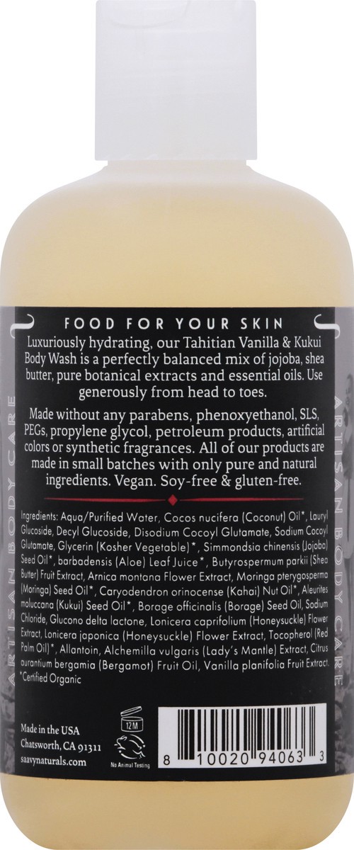 slide 2 of 7, Saavy Naturals Wash Body Tahitian Vanill, 1 ct