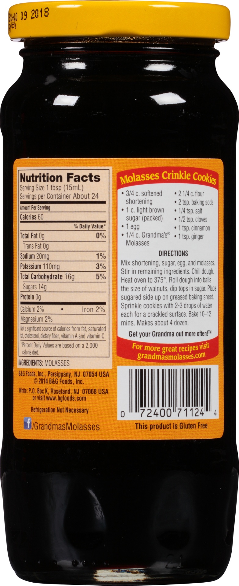 Grandma's Molasses Grandmas Original Unsulphered Molasses 12 fl oz Shipt