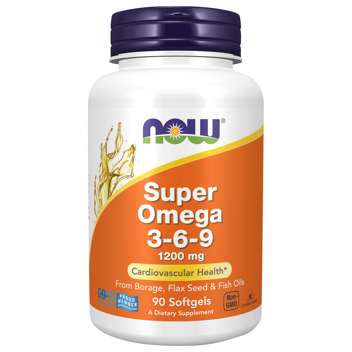 slide 1 of 4, NOW Super Omega 3-6-9 1200 mg - 90 Softgels, 90 ct