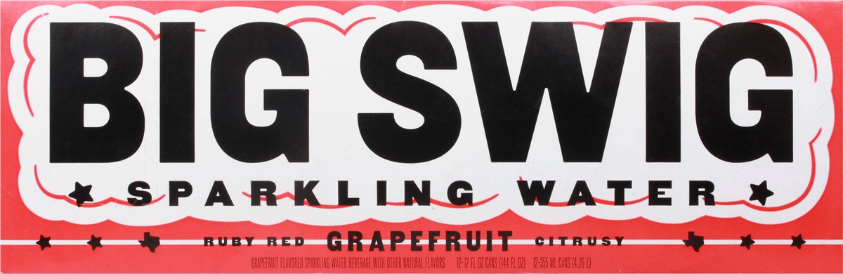 slide 9 of 9, Big Swig Sparkling Water - Grapefruit - 12 ct; 12 fl oz, 12 ct; 12 fl oz