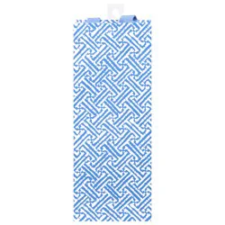 Caspari Blue Fretwork Bottle Bag 1 ea