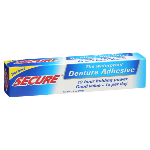 slide 1 of 1, SECURE Denture Adhesive Cream, 1.39 oz