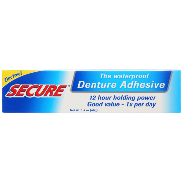 slide 1 of 1, SECURE Denture Adhesive Cream, 1.39 oz