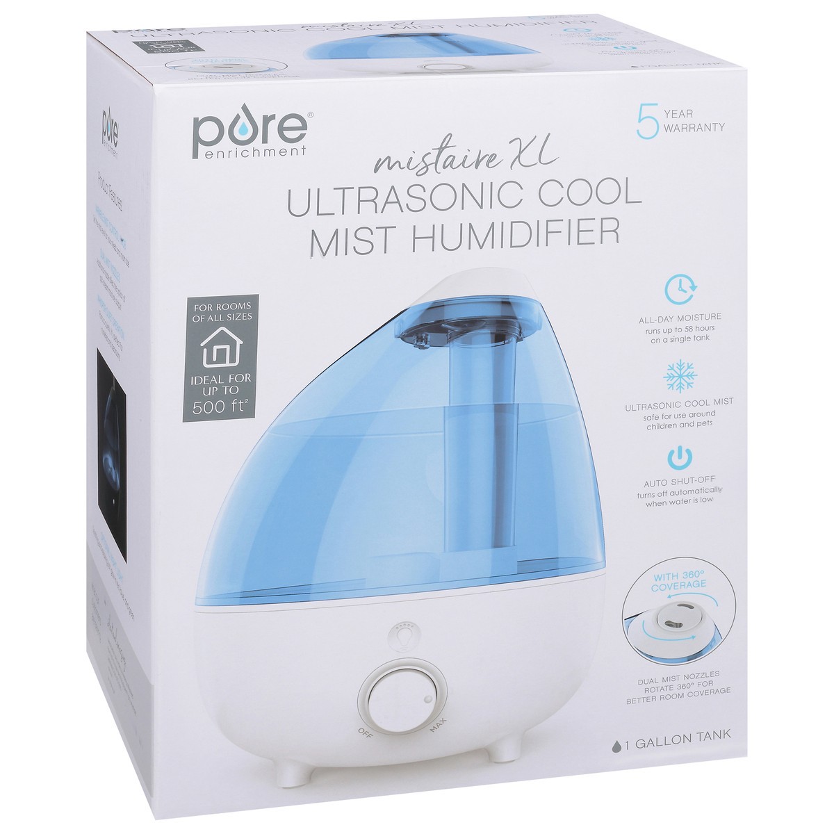 slide 7 of 9, Pure Enrichment Mist Ultrasonic Cool Mistaire XL Humidifier 1 ea, 1 ct