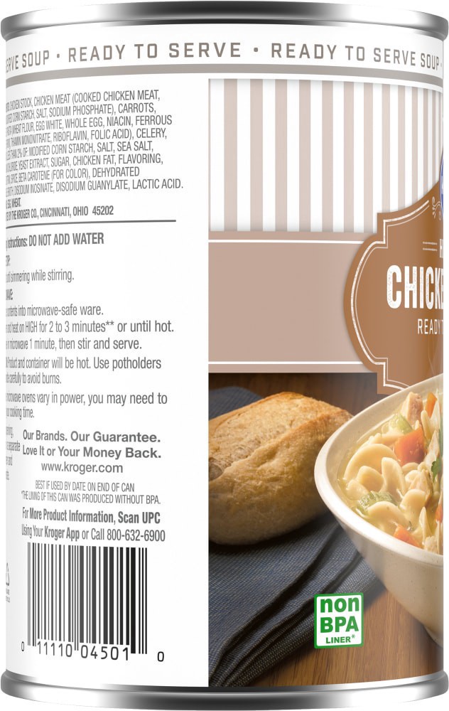 slide 2 of 4, Kroger Hearty Chicken Noodle Soup, 18.6 oz