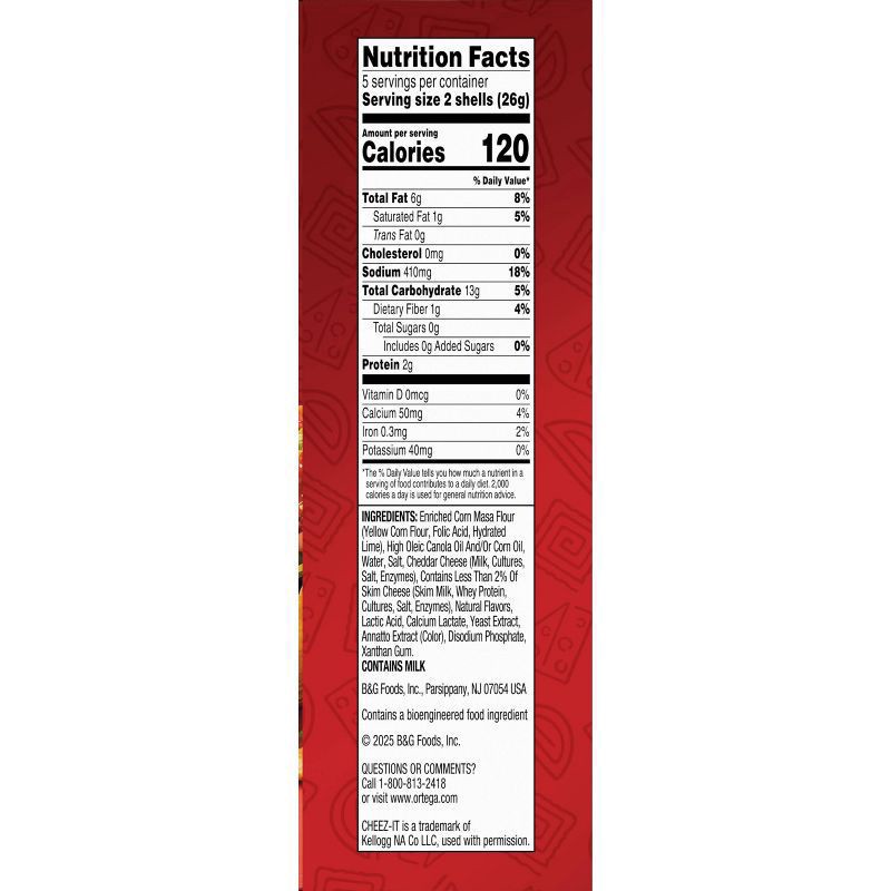 slide 2 of 4, Ortega Cheez-Its Taco Shells 10ct - 4.1 Oz, 4.1 oz