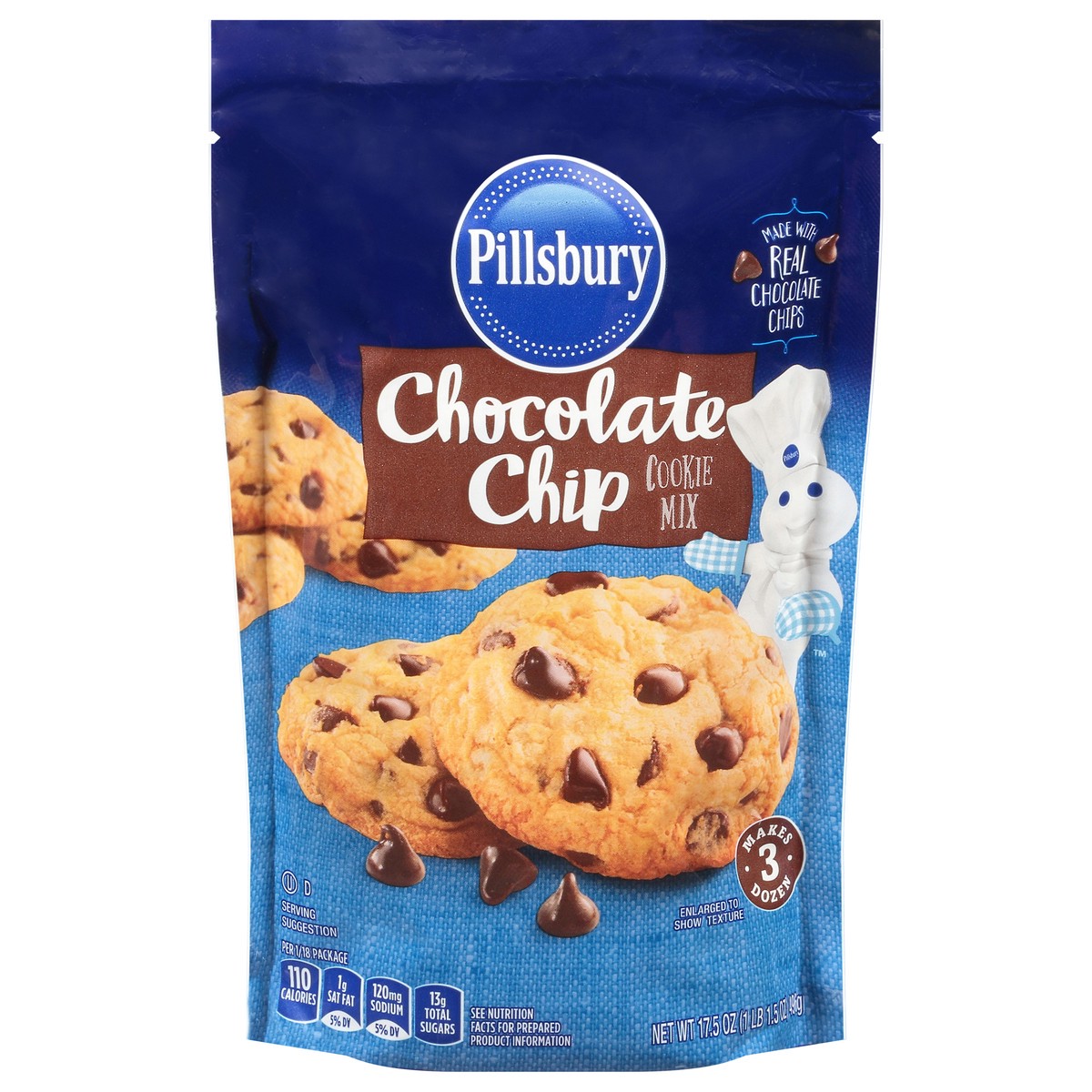 slide 1 of 9, Pillsbury Chocolate Cookie Mix 17.5 oz, 17.5 oz