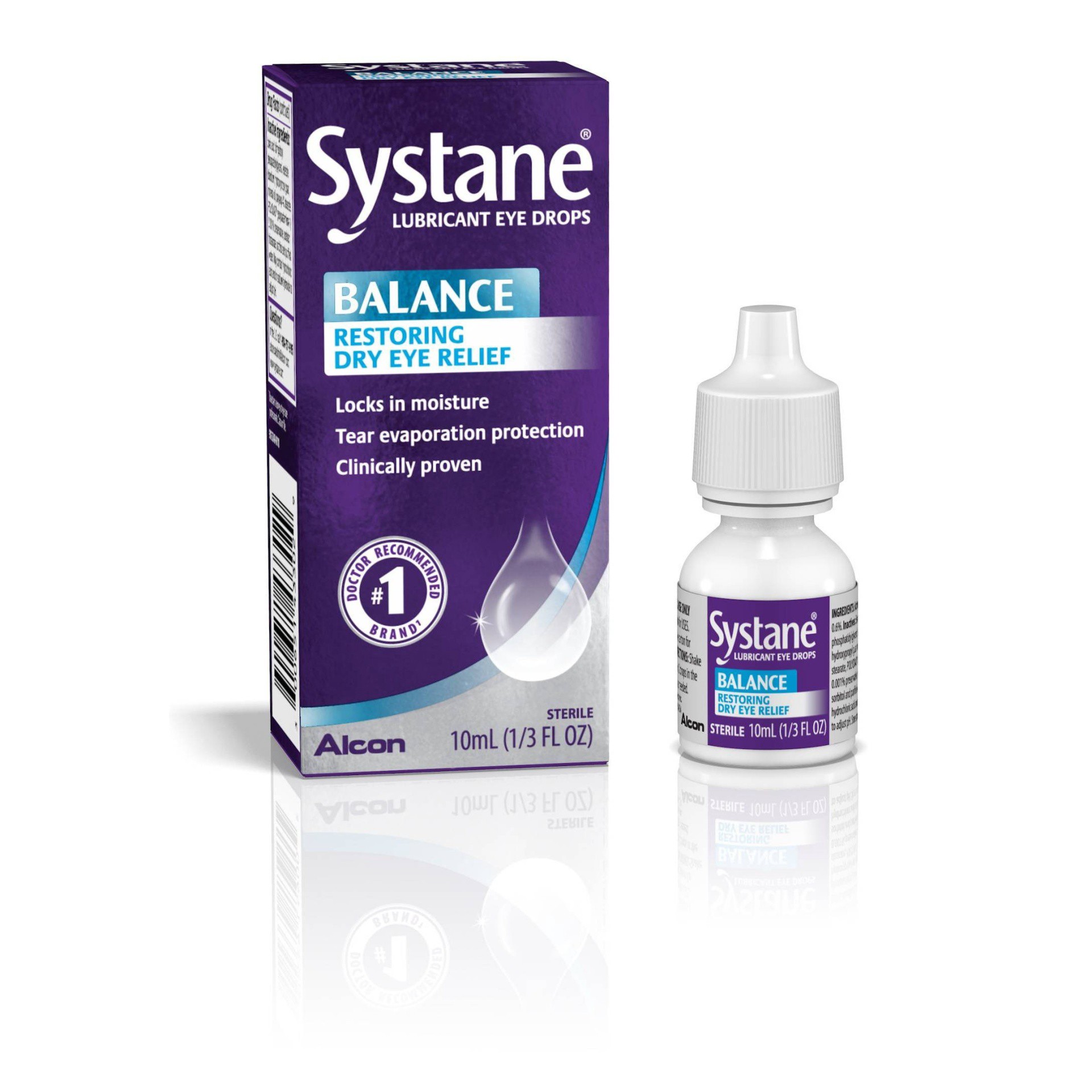 slide 1 of 5, Systane Sterile Balance Lubricant Eye Drops 0.33 fl oz, 0.34 fl oz