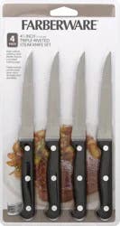 Farberware Traditions Stamped Triple Rivet Steak Knives