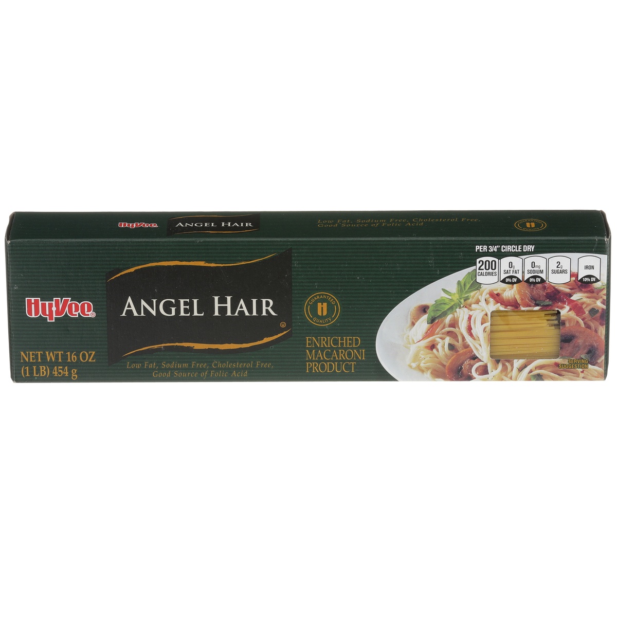 slide 1 of 1, Hy-vee Enriched Macaroni Product, Angel Hair, 16 oz