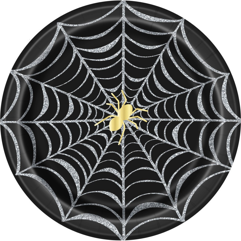 slide 1 of 1, Unique More Boos Spider Plates, 8 ct ; 7 in