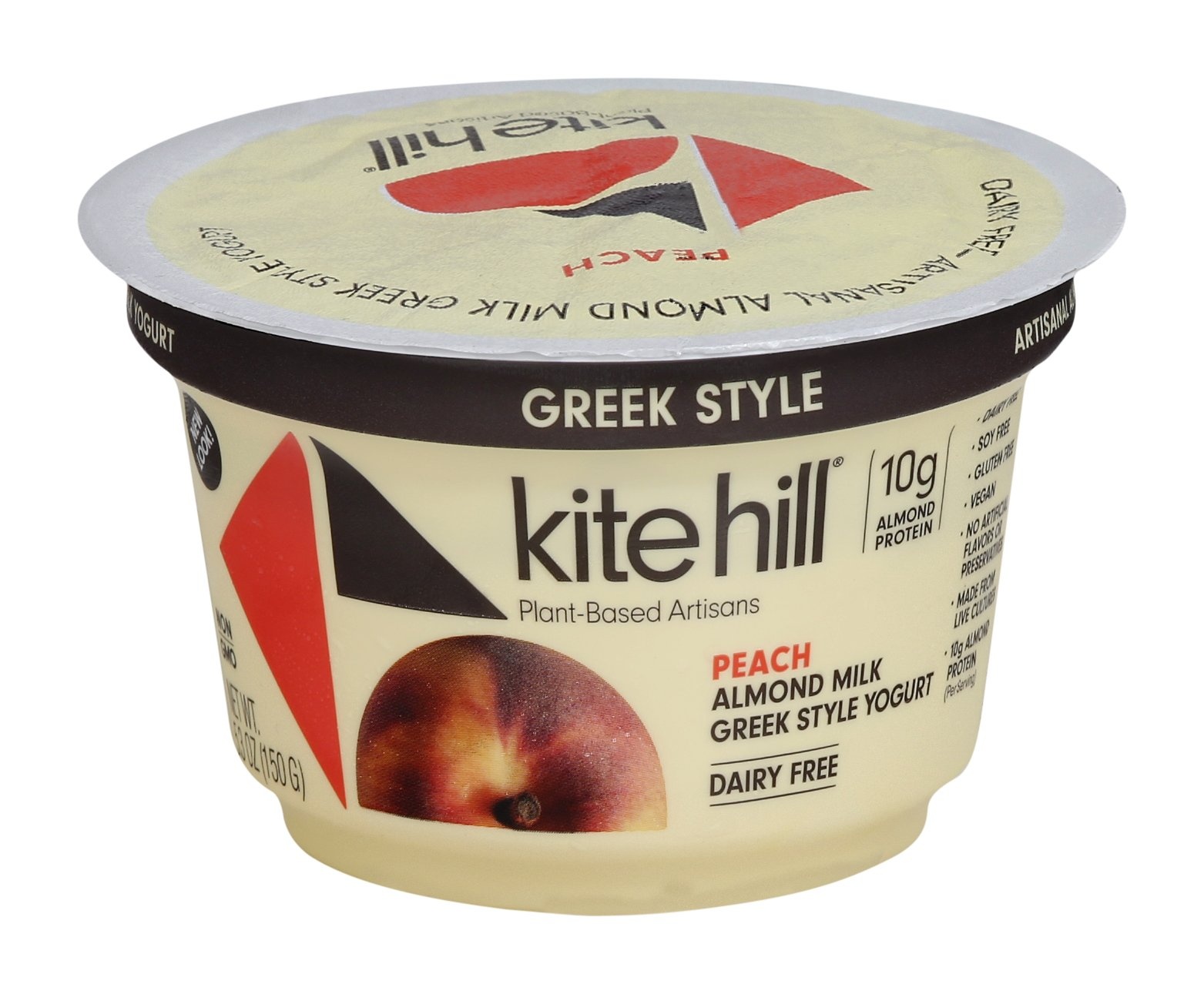 slide 1 of 1, Kite Hill Non-Dairy Peach Greek Style Yogurt, 5.3 oz