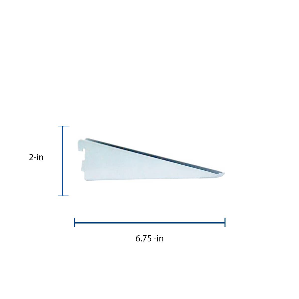 slide 2 of 6, Project Source 7.22-in L x 0.55-in W x 2.12-in D Heavy Duty White Shelf bracket, 1 ct