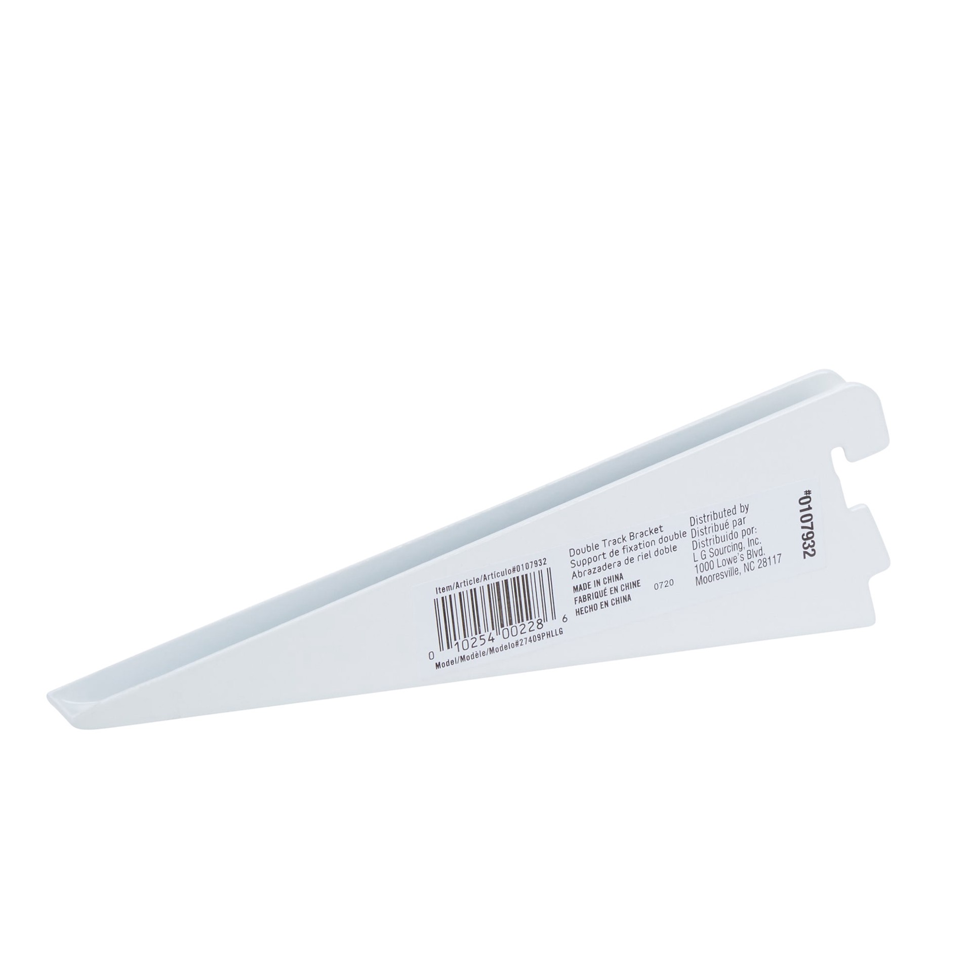 slide 3 of 6, Project Source 7.22-in L x 0.55-in W x 2.12-in D Heavy Duty White Shelf bracket, 1 ct