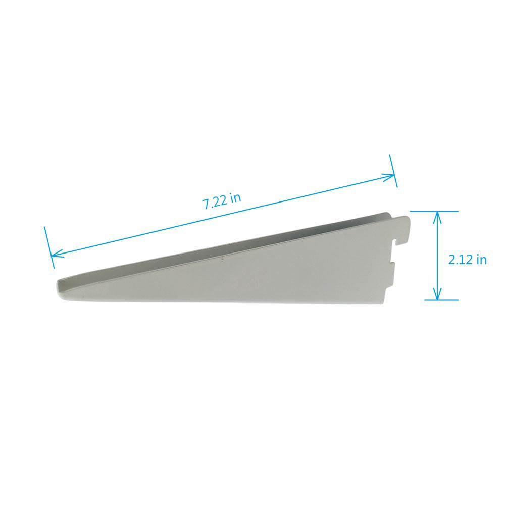 slide 4 of 6, Project Source 7.22-in L x 0.55-in W x 2.12-in D Heavy Duty White Shelf bracket, 1 ct