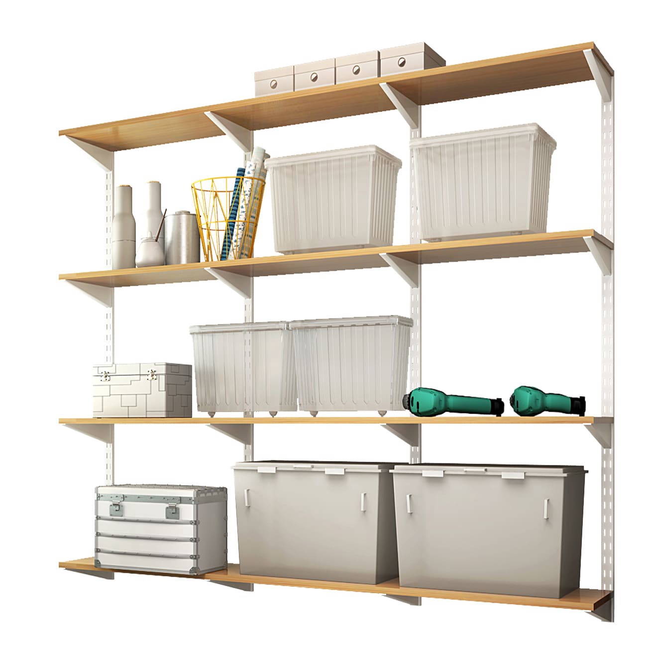 slide 6 of 6, Project Source 7.22-in L x 0.55-in W x 2.12-in D Heavy Duty White Shelf bracket, 1 ct