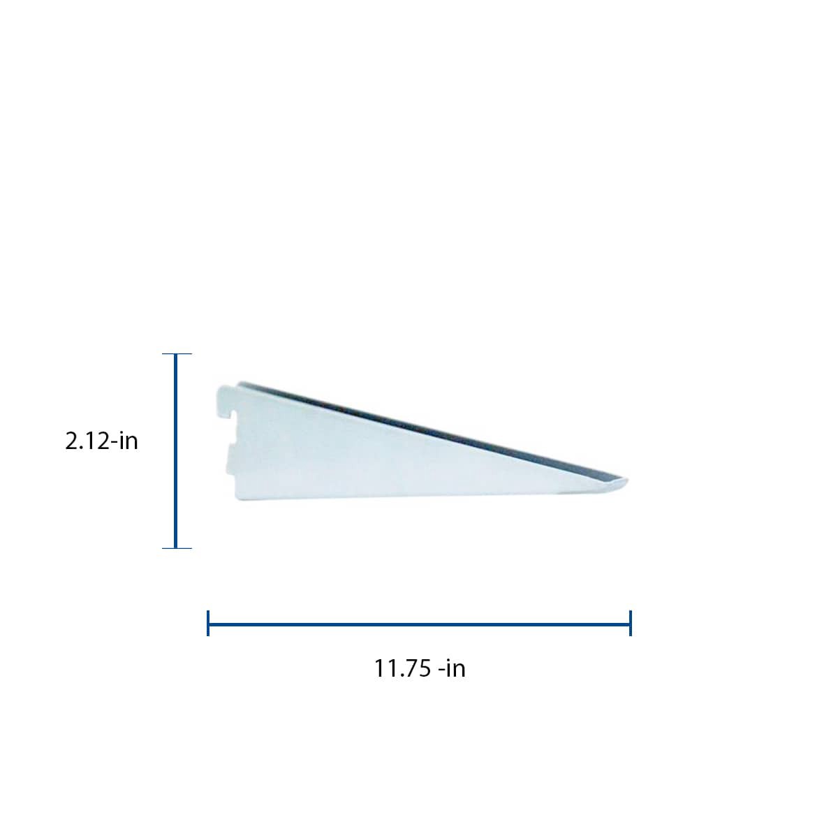 slide 2 of 6, Project Source 11.75-in L x 0.55-in W x 2.12-in D Heavy Duty White Shelf bracket, 1 ct