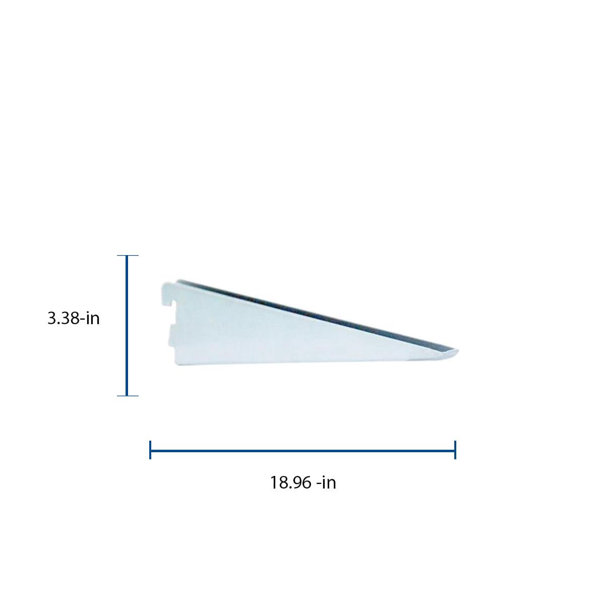 slide 2 of 6, Project Source 18.96-in L x 0.57-in W x 3.38-in D Heavy Duty White Shelf bracket, 1 ct