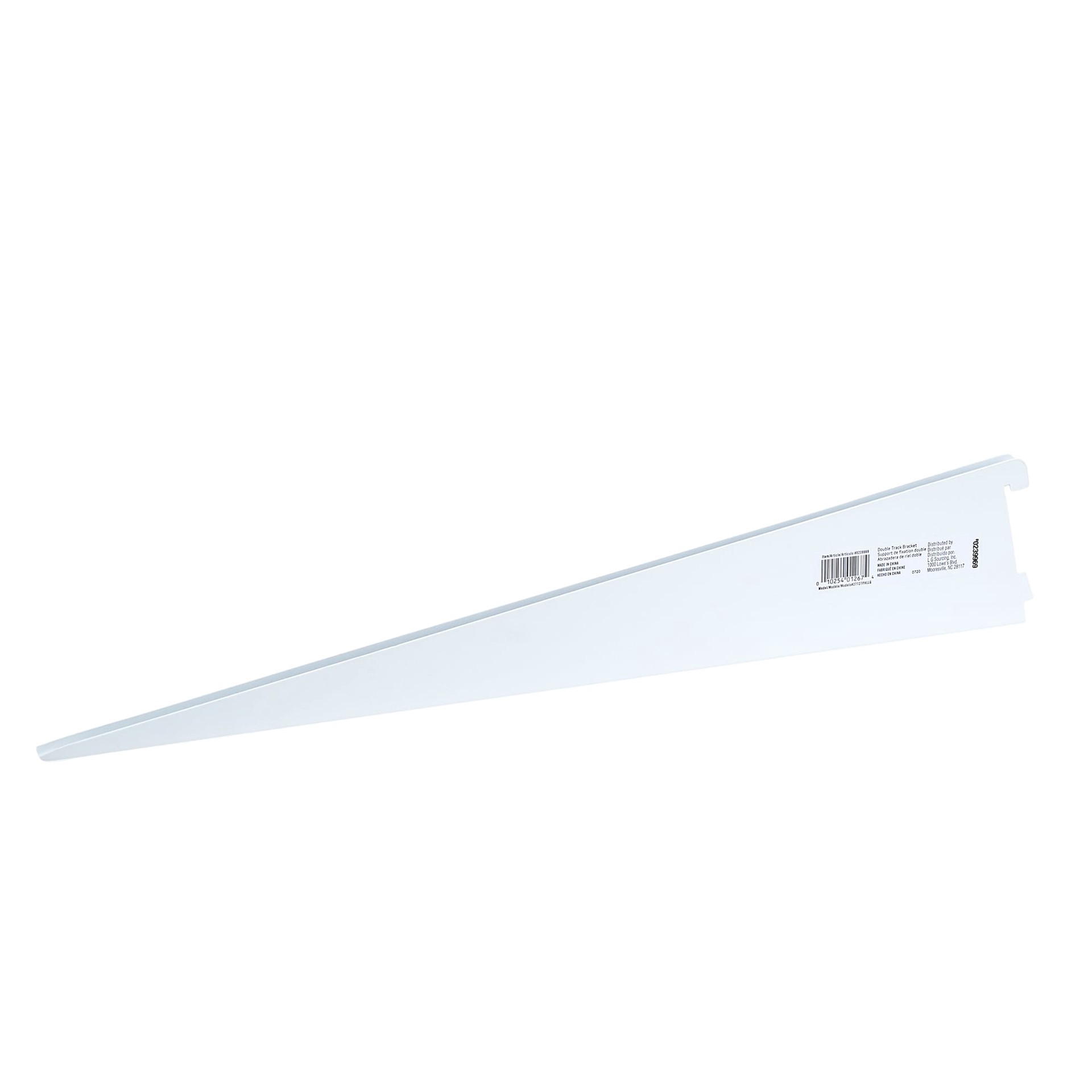 slide 3 of 6, Project Source 18.96-in L x 0.57-in W x 3.38-in D Heavy Duty White Shelf bracket, 1 ct