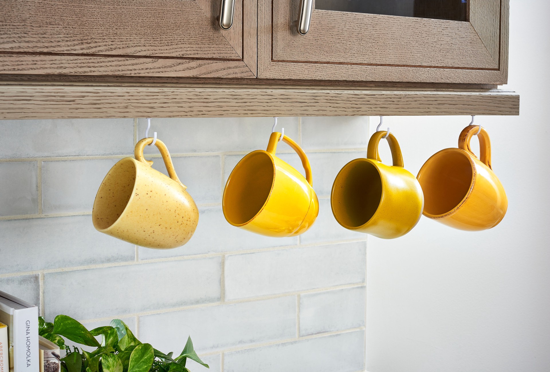 slide 3 of 5, Hillman 0.87-in White Steel Cup hook 40 -Pack, 1 ct