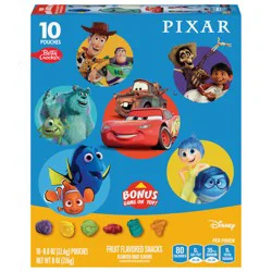 Betty Crocker Disney Pixar Fruit Snacks, 10 Pouches - 10 ct
