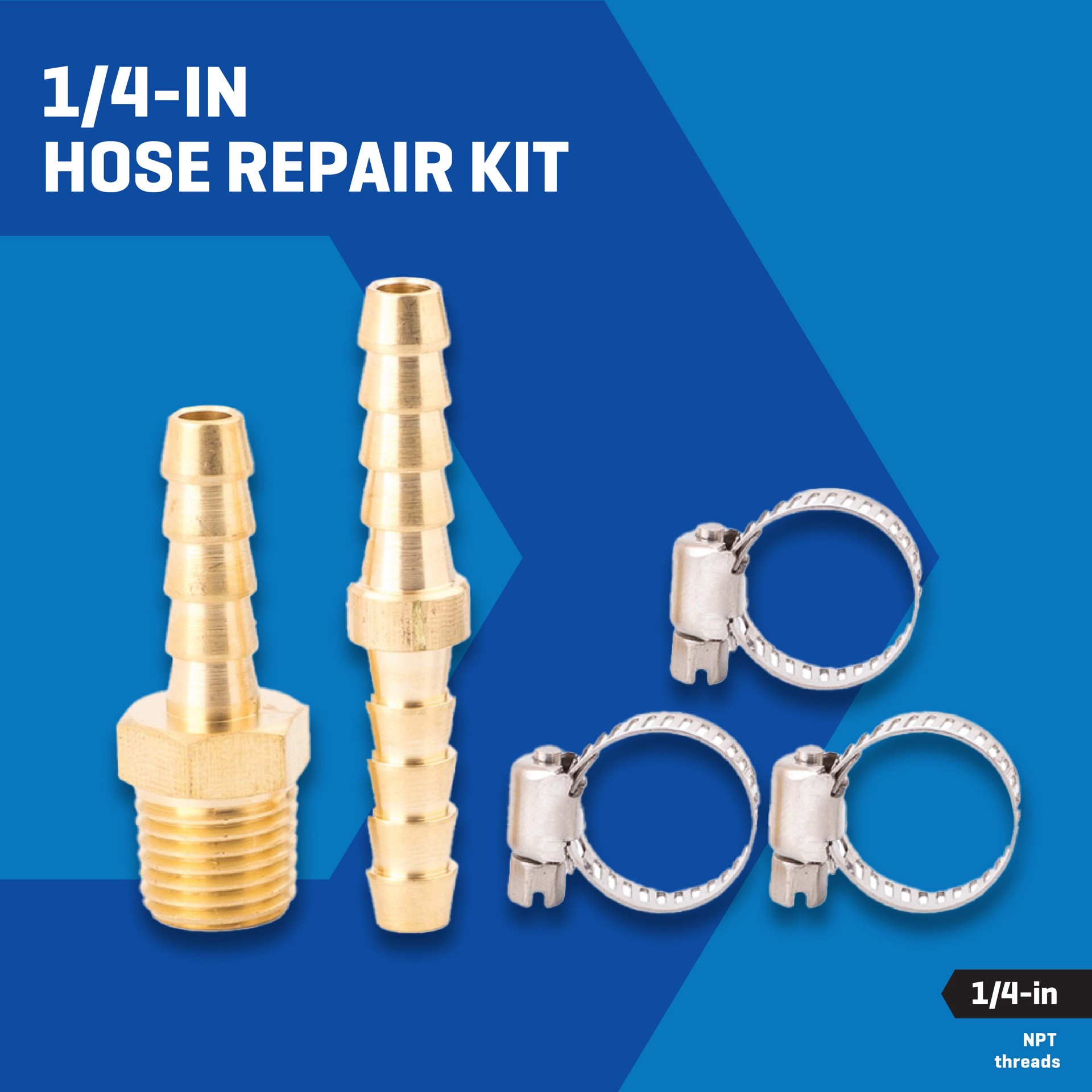 slide 5 of 6, Kobalt 1/4-in Hose Repair Kit, 1 ct