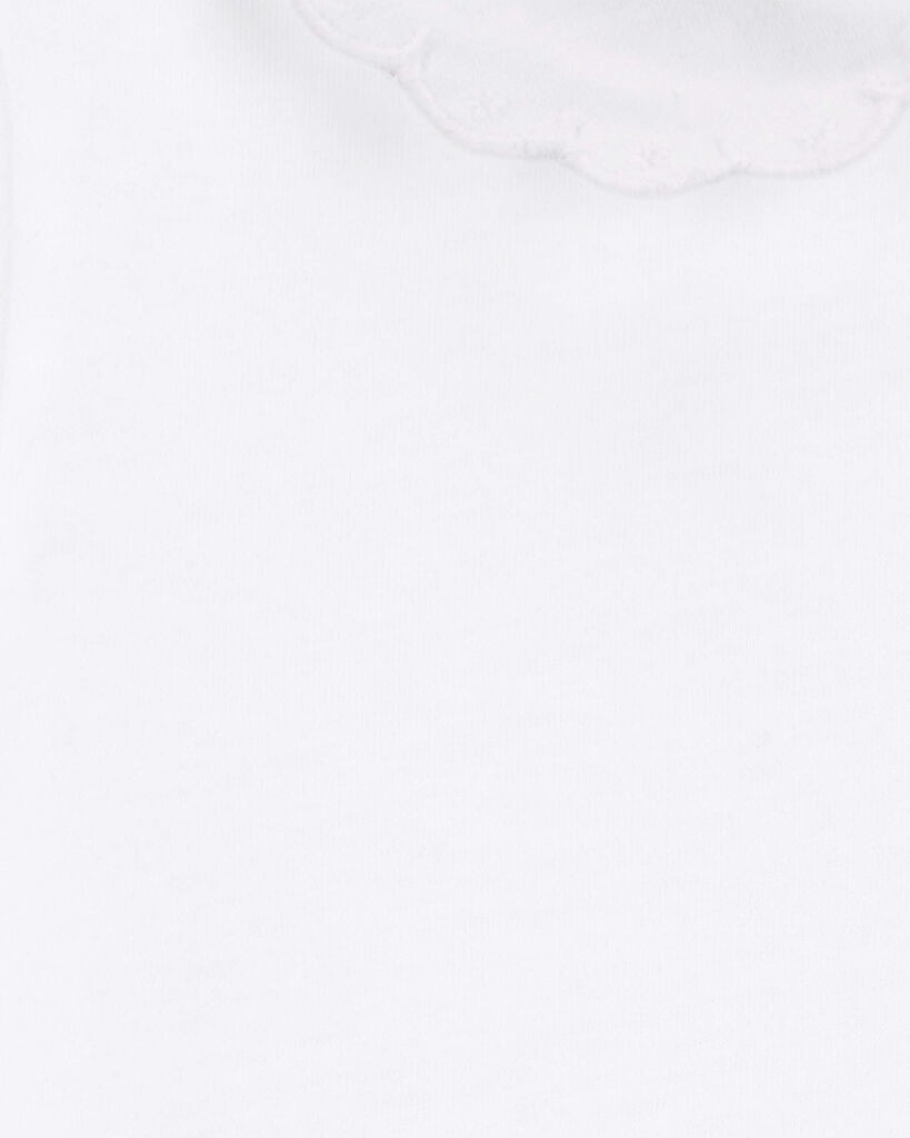 slide 2 of 2, Oshkosh Toddler Scalloped Collar Short-Sleeve Top - White White 2T, 1 ct