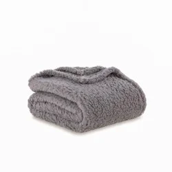 Everyday Cozy Living Everyday Living Sherpa Throw Blanket - Gray
