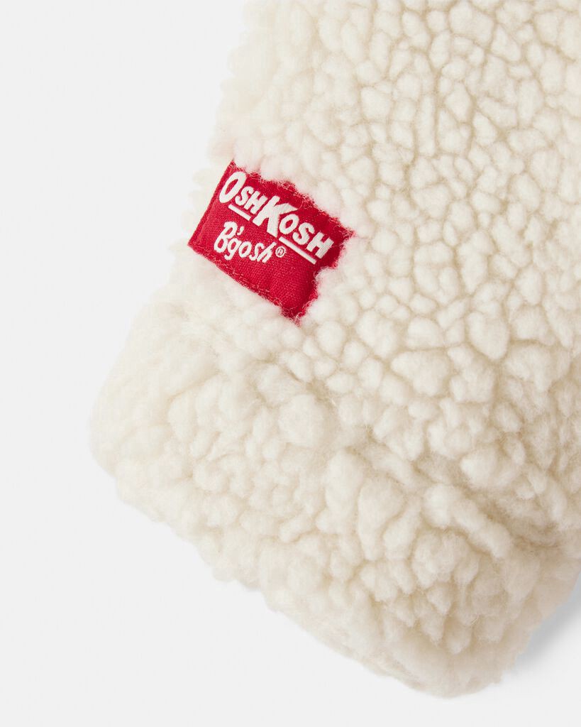 slide 4 of 4, Oshkosh Toddler Sherpa Long-Sleeve Jacket - Cream Cream 3T, 1 ct