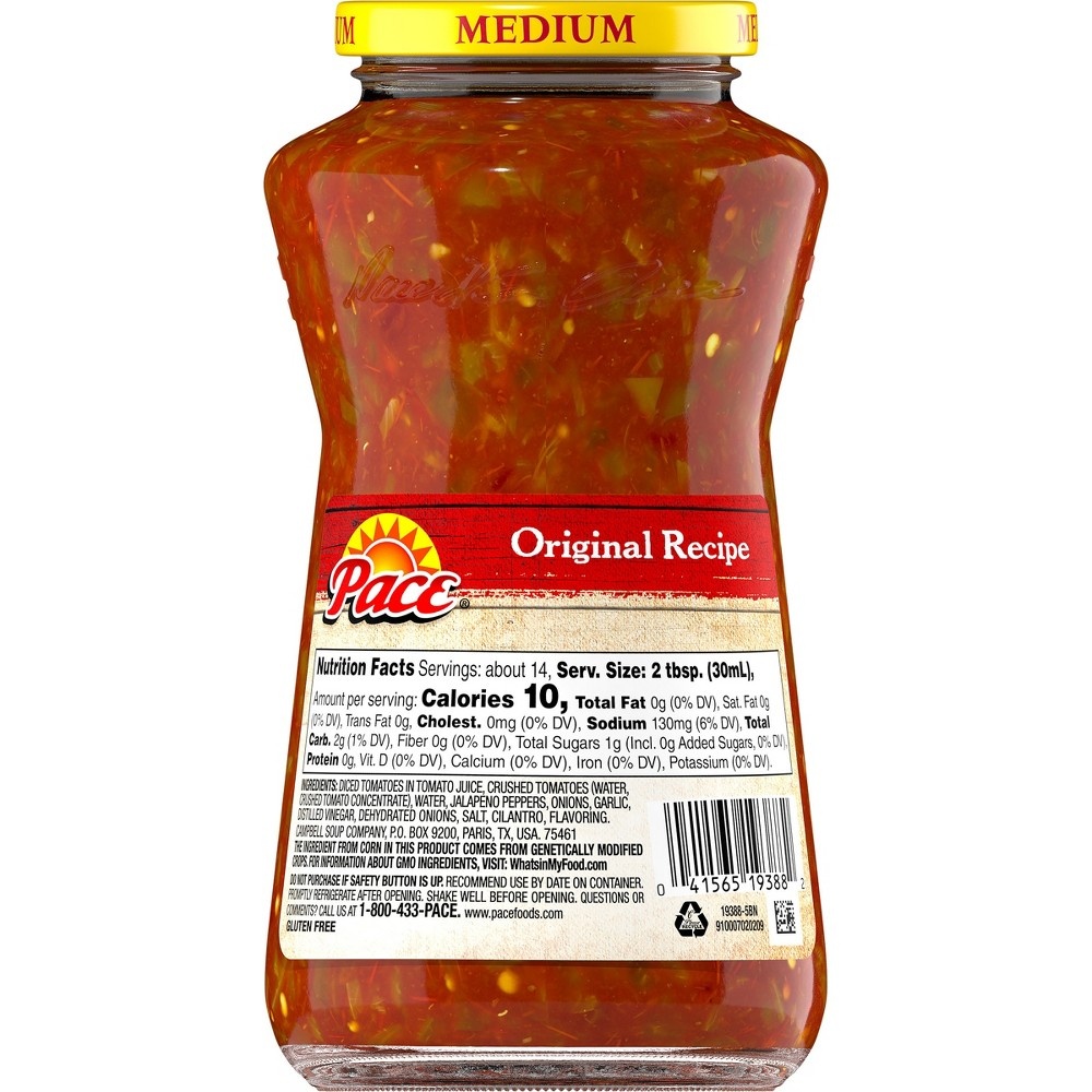slide 3 of 8, Pace Original Recipe Restaurant Style Salsa, 16 oz