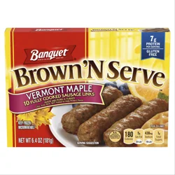 Banquet Sausage Links, Brown'N Serve Maple