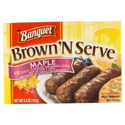 Banquet Sausage Links, Brown'N Serve Maple