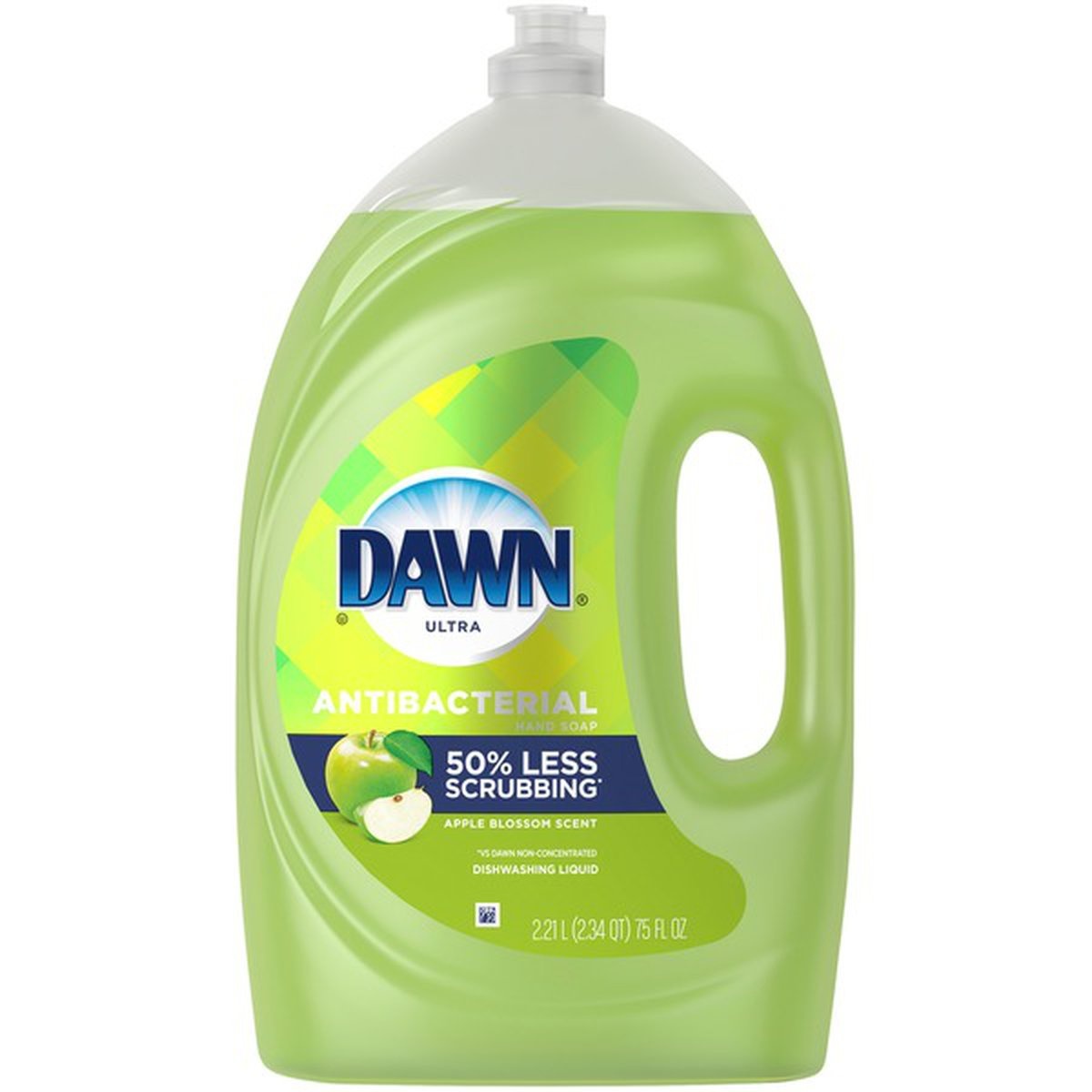 slide 1 of 1, Dawn Antibacterial Dishwashing Liquid Dish Soap, Apple Blossom Scent, 75 oz
