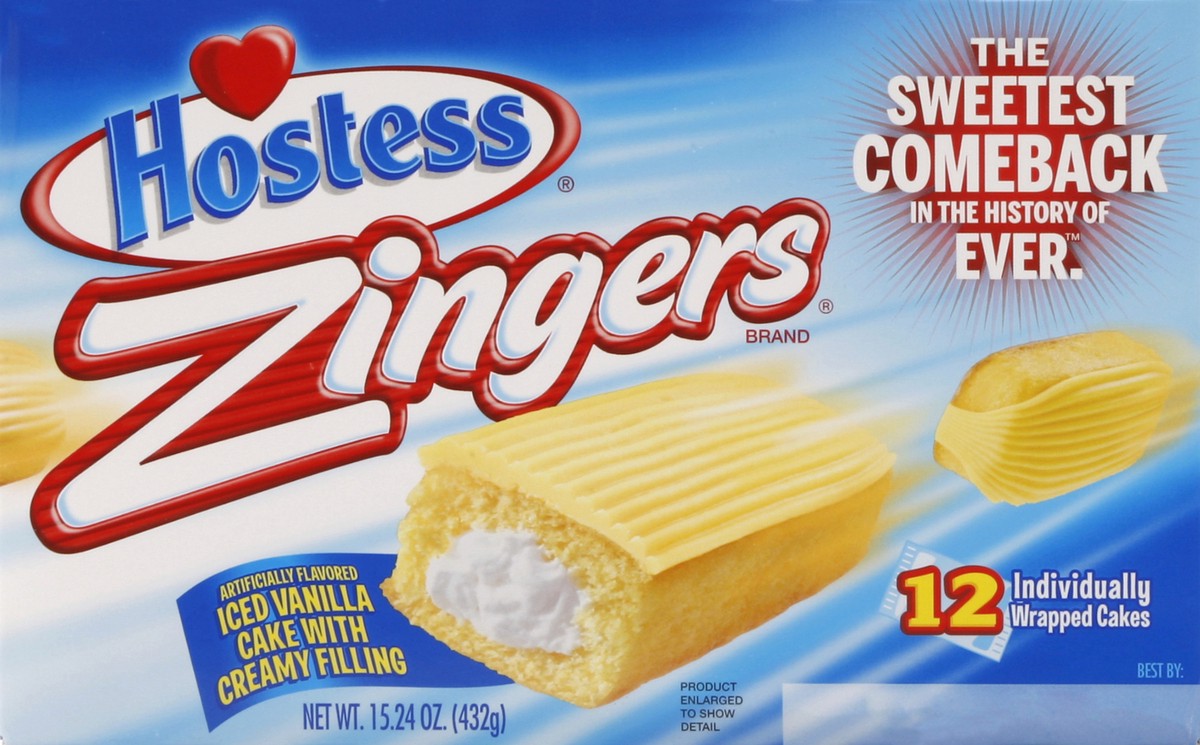 slide 1 of 4, Hostess Vanilla Zingers , 12 ct