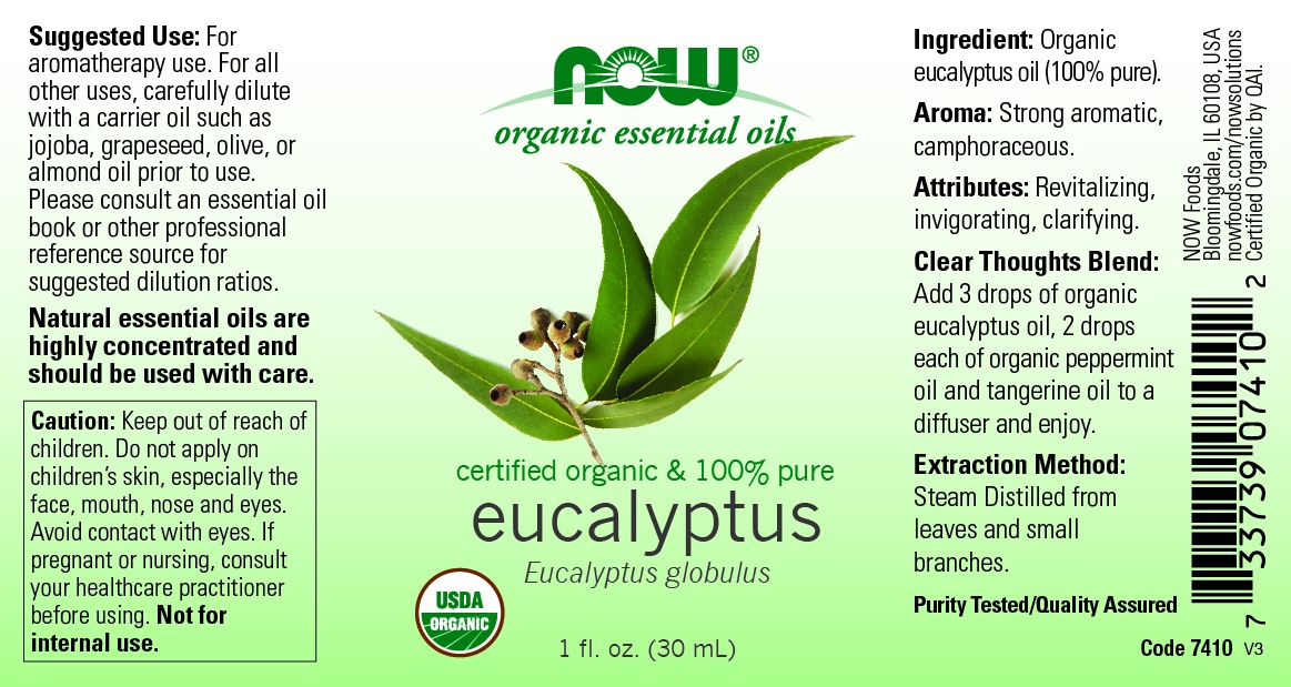 slide 2 of 2, NOW Eucalyptus Globulus Oil, Organic - 1 fl. oz., 1 fl oz