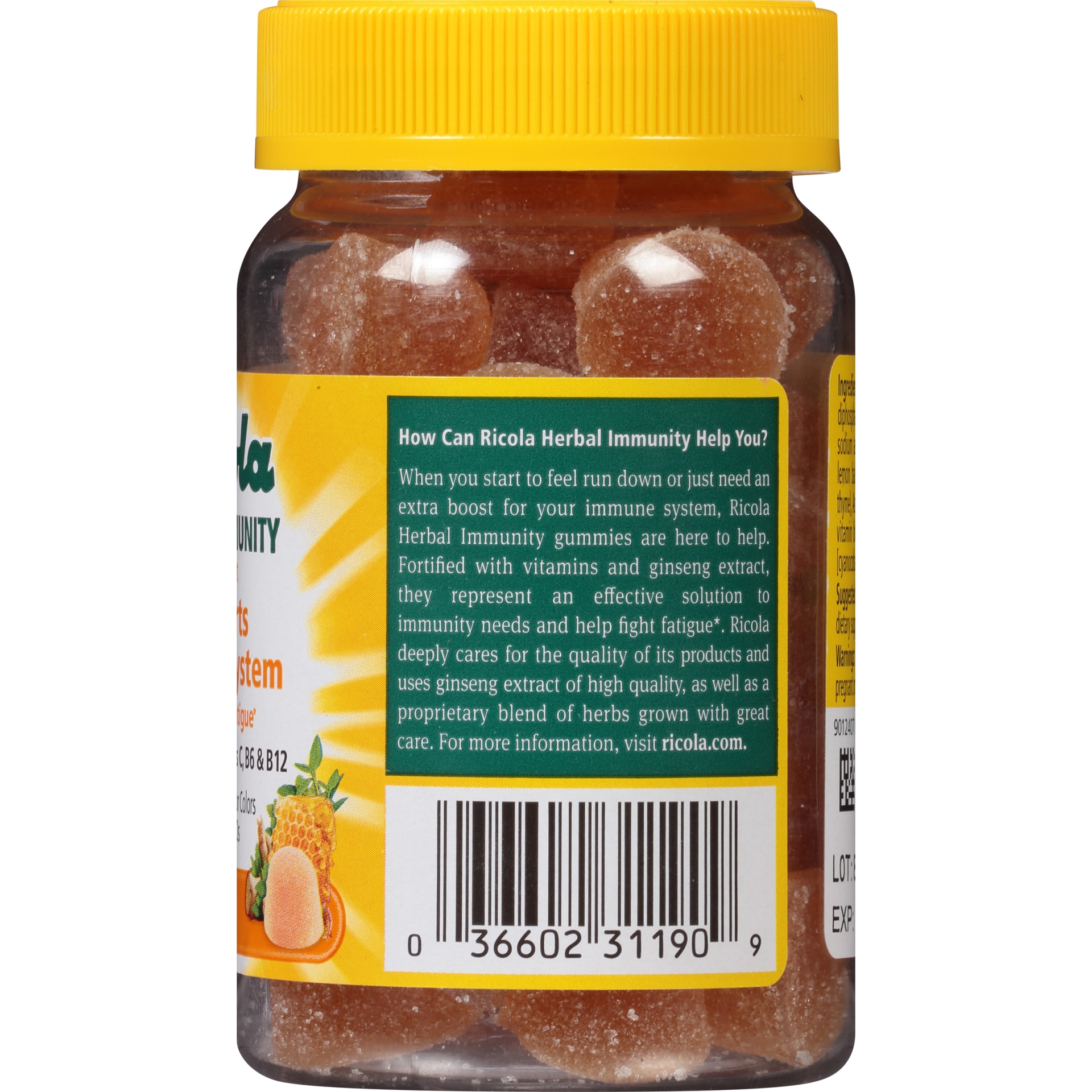 slide 3 of 5, Ricola Herbal Immunity Honey Gummy, 24 ct