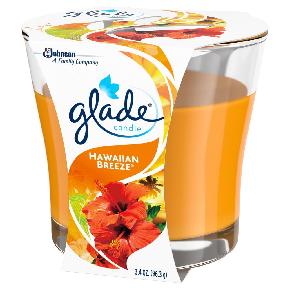 slide 2 of 5, Glade Jar Candle Air Freshener, Hawaiian Breeze, 3.8 oz