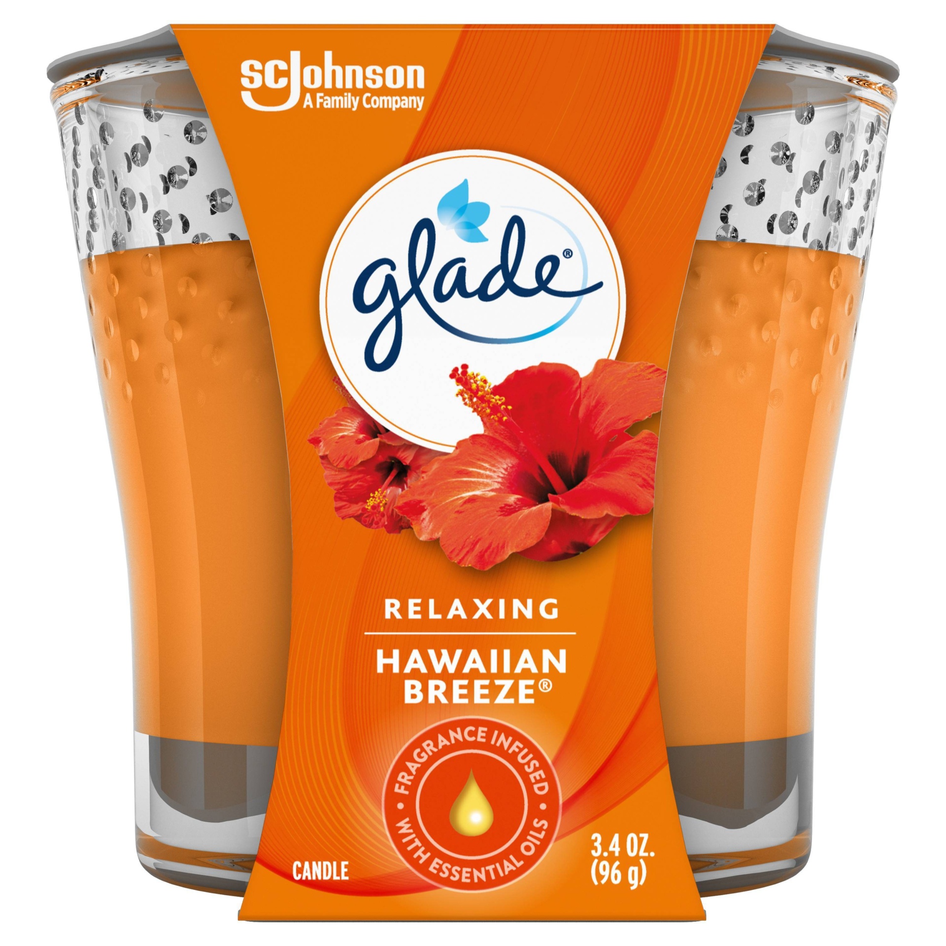 slide 1 of 5, Glade Jar Candle Air Freshener, Hawaiian Breeze, 3.8 oz