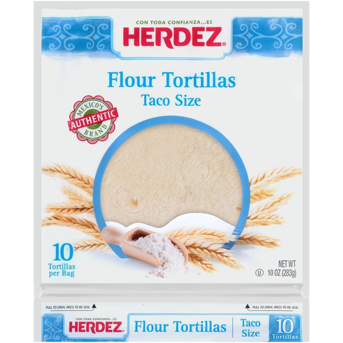 slide 1 of 1, Herdez Taco Size Flour Tortillas, 10 ct