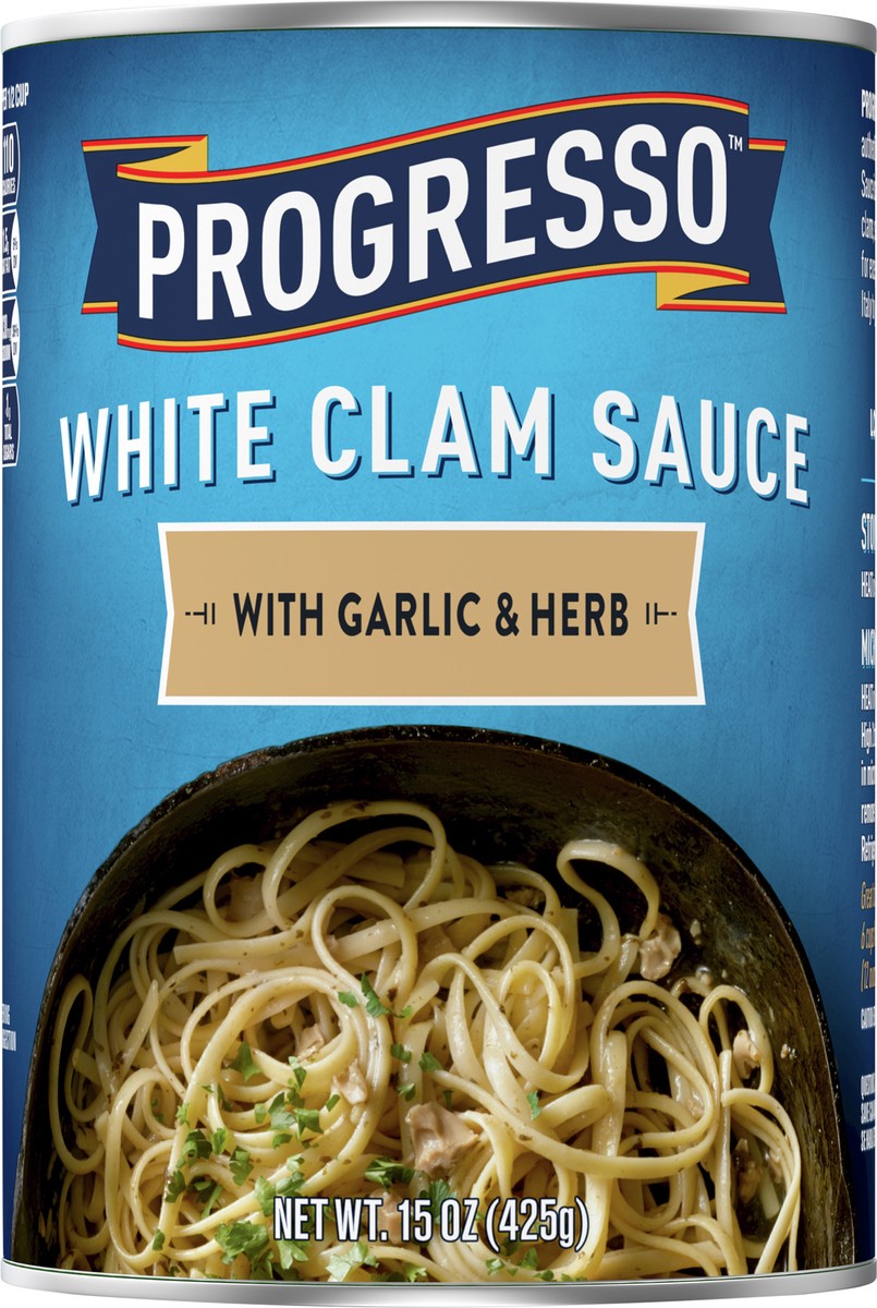 slide 3 of 8, Progresso White Clam Sauce With Garlic & Herb, 15 oz., 15 oz