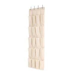 Real Home Innovations Elemental Home Canvas 20-Pocket Over Door Organizer - Natural